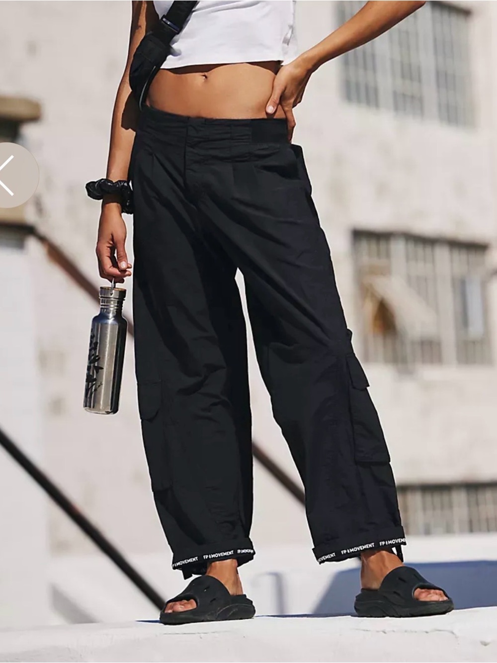 FP Movement by Free People Mesmerize Me Cargo Pant Size S  Black - Picture 3 of 16
